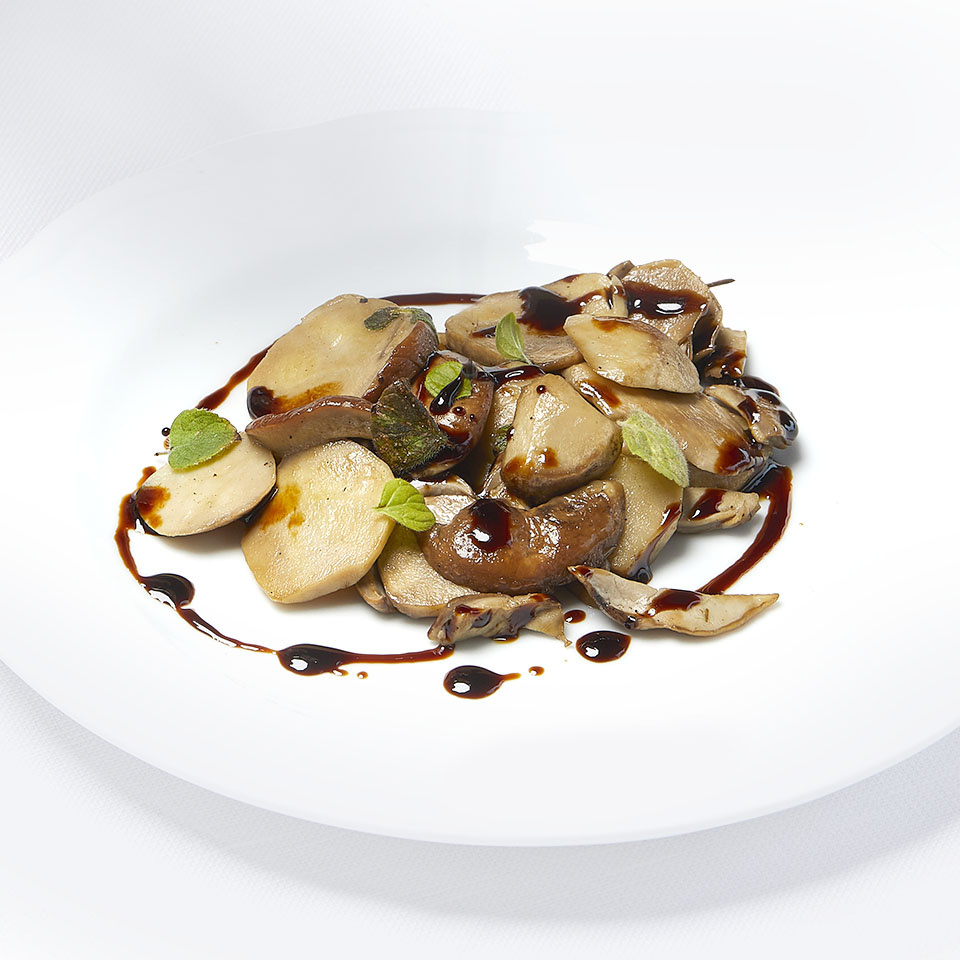 Funghi porcini con Aceto Balsamico Tradizionale di Modena D.O.P. Extra Vecchio
