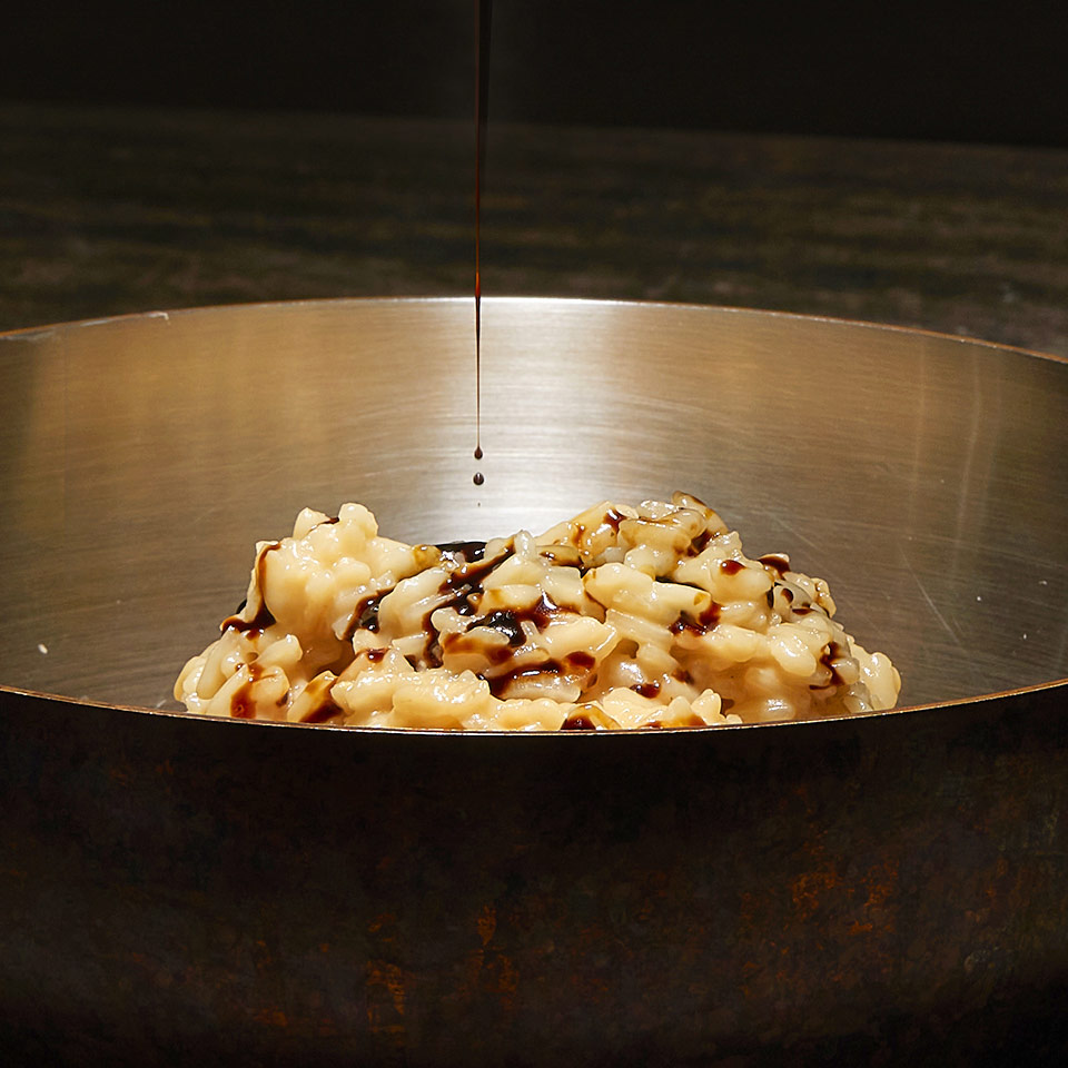 Risotto alla parmigiana con Aceto Balsamico Tradizionale di Modena D.O.P. Extra Vecchio